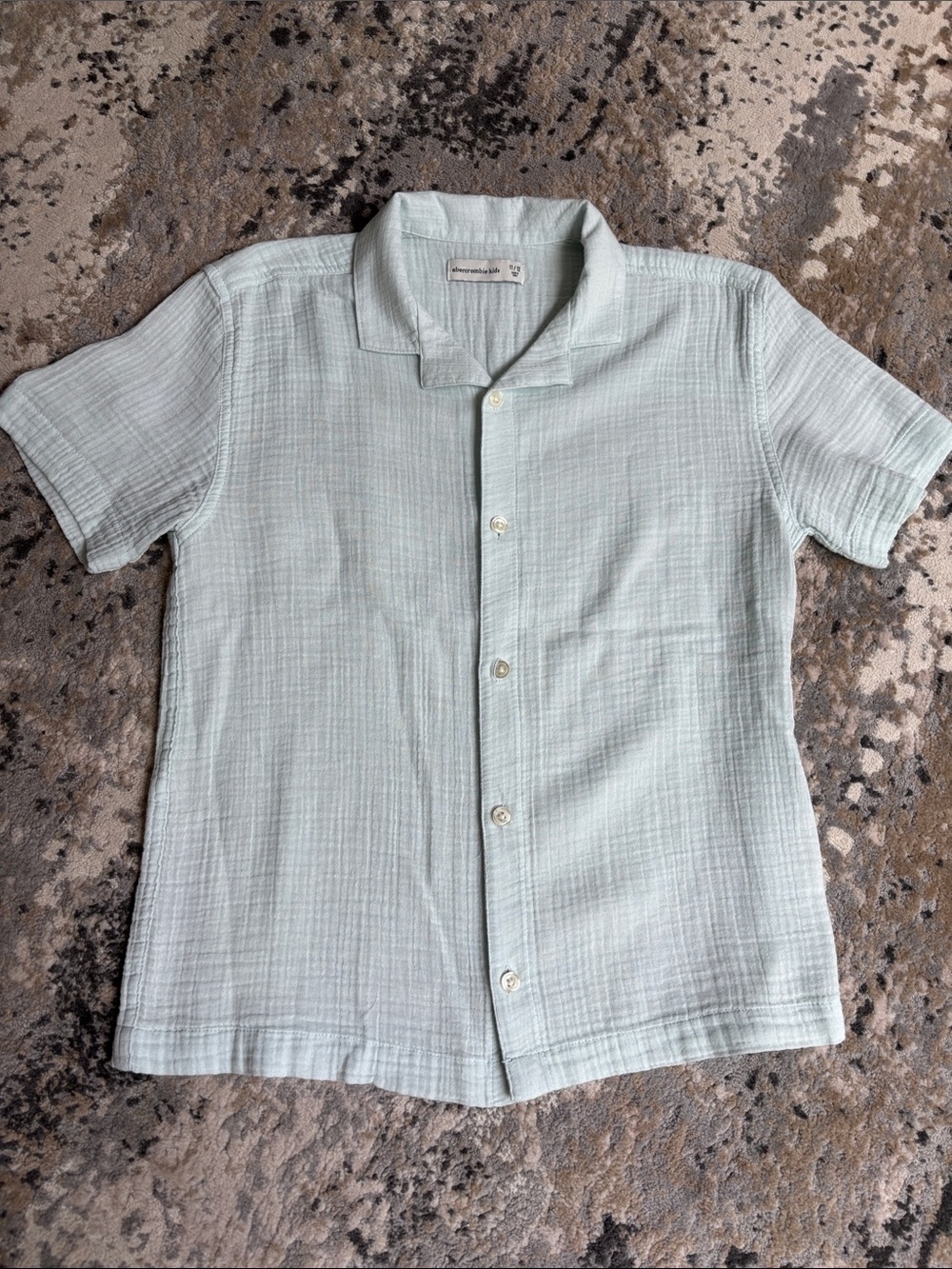 abercrombie kids Mint Green Short-Sleeve Button-Up Shirt